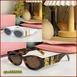 Designermode Miu Designer-Sonnenbrille mit ovalem Rahmen Damen Anti-Strahlung UV400 Persönlichkeit Herren Retro-Sonnenbrille Plattenqualität Hoher Wert