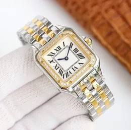 Designer Women Lady Quartz Fashion Classic Panthere Watches 316l Rostfritt stål Armbandsur Brand Diamond Watch High Quality Sapphire Design