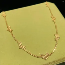 Ciondoli Girocollo con perline a forma di cuore con bordo in pizzo in oro 18 carati MADALENA SARARA