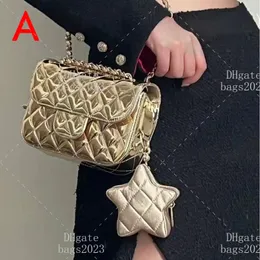Diseñador Mini bolso de piel de becerro 10A Bolso con tapa de lujo de alta calidad Monedero de dama con cadena de 19 cm Con caja C572