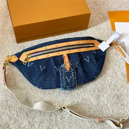 Mens Designer Denim Bumbag Womens Luxury Midjeväska Fashion Belt Bag Retiro Chest Fanny Packs Full Letters Causal Fannypacks