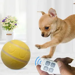 Mastiga bolas elétricas inteligentes brinquedo bola carregamento usb led flash tease gatos cão rolo saltar controle remoto animais de estimação suprimentos acessórios