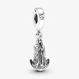 Baumelnde Charms mit Motiv „Jungfrau von Guadalupe“, passend für original europäische Charm-Armbänder aus 925er-Sterlingsilber, modische Damen-Schmuck-Accessoires