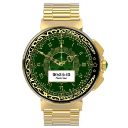 Islamic Qibla Smart Watch for Muslim Harameen Azan Wristwatch for Man Woman with Pray Time Ramadan Clock Breath Exercise etc