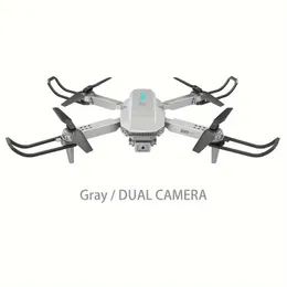 E88 Pro Drone Quadcopter UAV com câmera dupla, retenção de altitude, operação com uma tecla, luzes LED, material ABS durável, presente perfeito para adultos