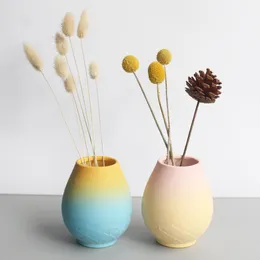 Keramikvasen für Trockenblumen, mehrfarbige Knospenvase, Weihnachtsgeschenk, Boho-kleine Vase, einzigartige Heimdekoration, Regalvase