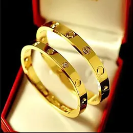 Designer de luxo jóias mulheres parafuso pulseiras clássico 5.0 titânio liga de aço pulseira banhado a ouro artesanato cores ouro prata rosa nunca desbota não alérgico com saco de pó