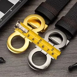Cintura classica Feeragimo Cintura da donna Cinture di design di lusso fibbia in rame fibbia automatica cintura da lavoro da uomo