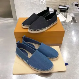 Espadrilles plates tribord chaussures chaussures de créateur chaussures décontractées sandales tissées d'été avec boîte 513