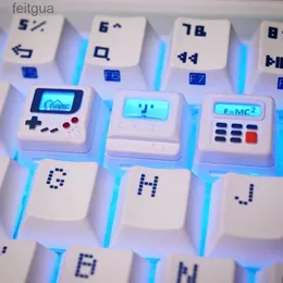 لوحات المفاتيح لوحات المفاتيح K-04 Keyboard Keycaps 3in1 للميكانيكية الكلاسيكية الرجعية اللطيفة الشفافة.