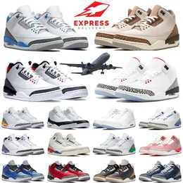 3 3s basketball shoes for men women White Cement Reimagined Racer Blue Palomino Black Cement Fire Red Laser Orange Pine Green mens trainer sneakers