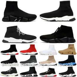 Designer sock shoes womens mens flat running shoes black shoe beige clear sole volt Graffiti lace-up socks boots luxurys platform sneakers 36-45