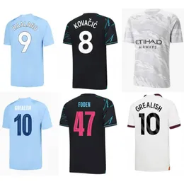 2023/24 Haaland Mans Städte Fußballtrikot 2024 Chinesisches Neujahr Drache Kovacic Grealish de Bruyne J. Aarez Bernardo Herren Foden Rodrigo Doku Fußballhemd Kinder 2