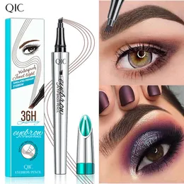 Strongtorm the Same QIC Headed Imites Wild Waterproof and Non Halo Dyeing Four Claw Forked Liquid Eyebrow Pencil