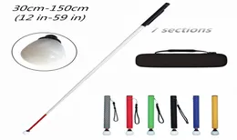 Aluminium teleskopisk blind cane med rullande spets 30cm150cm 12 tum59 tum med 2 spetsar 2102266683459