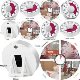 Kitchen Timers Round Mechanical Countdown Timer Classroom Visual With Magnet For Teacher Teaching Kids Adt Cooking Office Drop Delive Dhhvz