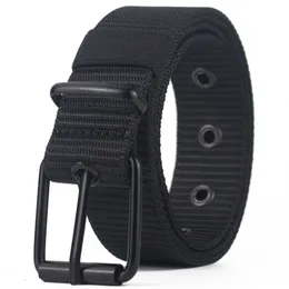 Men's Belt Porous Durable Needle Buckle Belt Canvas Sturdy Extended Waistband Fashion Accessories