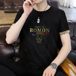 Camiseta de designer de secagem rápida verão manga curta marca de luxo camiseta gelo pedaços masculino camiseta preto branco roupas masculinas