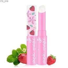 Lip Gloss Ice balsamo per labbra morbido color fragola rossetto riscaldante leggermente rosa a cambiamento continuo di temperatura balsamo per labbra protettore da donna