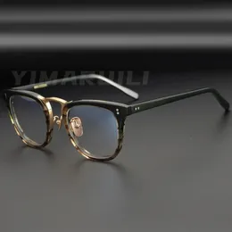 YIMARUILI Acetate Large Glasses Frame Designer Personality High-Quality Optical Prescription Brand Eyeglasses Frame Men Y001 240118