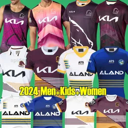 2024 Parramatta Eels Rugby Maglie 23 24 Brisbane Broncos Home Away Training Vest Uomo Donna Bambini kit taglia S-5XL Camicie
