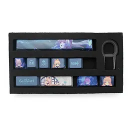 Keyboard Genshin Impact Keycaps Sangonomiya Kokomi 10 Keys Mini Set OEM Wysokość PBT SUBLIMATION YQ240123 Komputery dostarczania upuszczenia Netwo Otuho