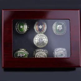 3 개의 석재 반지 7pcs 1961 1962 1966 1966 1996 2010 Packer Championship Ring Collector 's Display Case265G