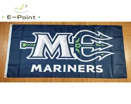 Echl Maine Mariners Flag 3x5ft 90CMX150CM Banner poliestru Dekoracja Latającego Dom Garden Prezenty 9763711