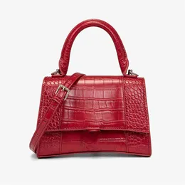 Designer Lady Bag Croc Print B Botão Mão da mão de embarcar na lua curva em forma de lua 276g