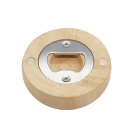 Apribottiglie vuoti fai da te in legno a forma rotonda, sottobicchiere, magnete per il frigorifero, decorazione, apribottiglie, consegna a domicilio, giardino di casa, cucina, Di Dhuet