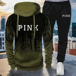 Men's Tracksuits New in Sweatshirts for Men Splash Ink Sweatshirt Unisex Suit New Two Piece Sportswear Men's Set Men's Winter Clothes Pant Sets T240124