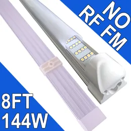 8Ft Led Shop Lights,8 Feet 8' 4-Rows Integrated LED Tube Light,144W 18000lm Milky Cover Linkable Surface Mount Lamp,Replace Fluorescent Light DROP SHIP usastock