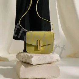 2024 숄더백 화장품 가방 케이스 Demellier 영국 소수 두부 가방 여자 24 새로운 패션 가죽 원 어깨 십자체 작은 정사각형 가방