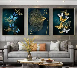 Moderna di grandi dimensioni astratta farfalla poster tela pittura arte della parete bellissime immagini di animali stampa HD per soggiorno Decor2168852