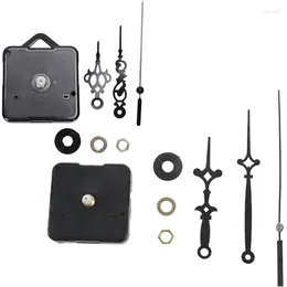 Accessori per orologi 2 pezzi Meccanismo di movimento per orologio da parete al quarzo Nero Kit di parti di riparazione fai da te - Lunghezza lancetta delle ore 55 mm 81 mm