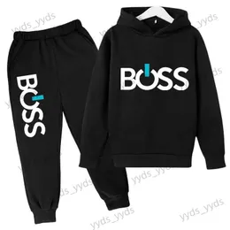Men's Tracksuits Men's and Women's Spring and Autumn Fashion Casual 2D Printing Pullover Long Sleeve Hoodie Top+Pants Sportswear Children's Wear T240124