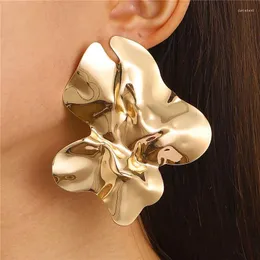 Stud Earrings Large Geometric Metal Irregular For Women Punk Big Exaggerated Heavy Statement Ins Fashion Jewelry