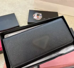 Sıcak satış tasarımcısı deri cüzdan şık erkekler katlanır uzun fermuarlı üçgen cüzdan çanta kartı tutucu notlar para cüzdanları kutu flip cüzdan birden çok stil
