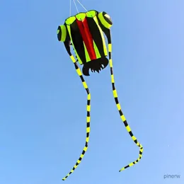Akcesoria latawców lat latawcze łatwe ulotki miękki latawiec dla dzieci w kolorze zielonym trilobit-to duży! 30 cali szerokości z dwoma 130 cali długościami