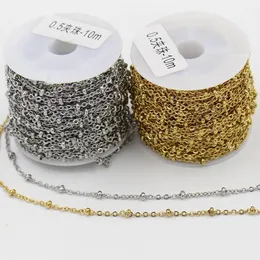 Necklaces 10M/Piece 2mm Width Clip beads stainless steel Cross chain for DIY Necklaces Bracelets Jewelry Making Accessories