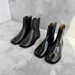 2024 novo designer de luxo clássico martin magira m6 nova cor mulheres sapatos de salto plano botas de salto grosso redondo moda viagem caminhada tornozelo bota littoe sapato feminino presente com caixa