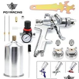 Outras ferramentas de veículos 2.5mm Professional Hvlp Spray Gun Feed Kit com Regator Paint Primer Metal Flake 1L DIY Drop Delivery Automóveis Otljh