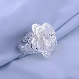 Küme Yüzükleri 18K Altın 925 STERLING Gümüş Kadınlar Moda Partisi Düğün Güzel Mücevher Markaları Tatil Hediyesi