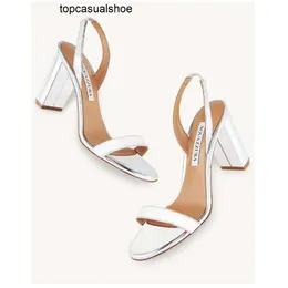 Aquazzura aura nua de bloqueio de moda sandália, então sandálias femininas sapatos de festas de festas de festas salto salto sexy back strap couro sola sandália 35-43