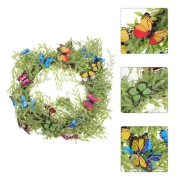 Decorative Flowers Butterfly Wreath Hanging Decor Wedding Party Decorations Artificial Butterflies Garland Pvc