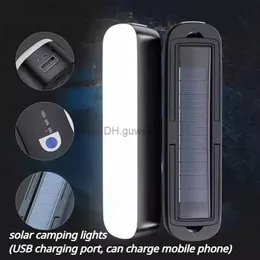 Lanterna de acampamento luzes de acampamento solar ao ar livre lanterna tenda recarregável à prova dwaterproof água churrasco lâmpada pesca usb led portátil lâmpada solar yq240124