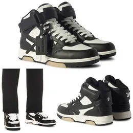 OF Winter Neue Markendesigner High Top Sneakers Mode Luxus Herren Sportschuhe mit schwarzen Pfeilen an der Seite und Lederobermaterial für Damen Freizeitschuhe Top Qualität 35-46