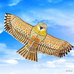 Drake tillbehör Flat Eagle Kite med 30 meter drake linje barn flygande fågel drakar vindsock trädgårdsduk leksaker utomhus leksaker för barn gåva