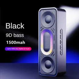 مكبرات صوت محمولة Bluetooth مكبر صوت محمول Mini Wireless 3D Stereo STEREO SUPWOOFER Home Theater Sound Bar RGB Light Aux FM Radio Sound Box YQ240124