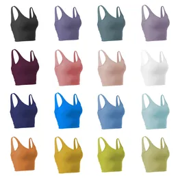 Reggiseno da yoga da donna canotta di design canotta sportiva da yoga intimo estivo U senza anello in acciaio reggiseno sportivo incorporato sul petto per le donne palestra senza maniche fitness yoga canotta moda reggiseni 0